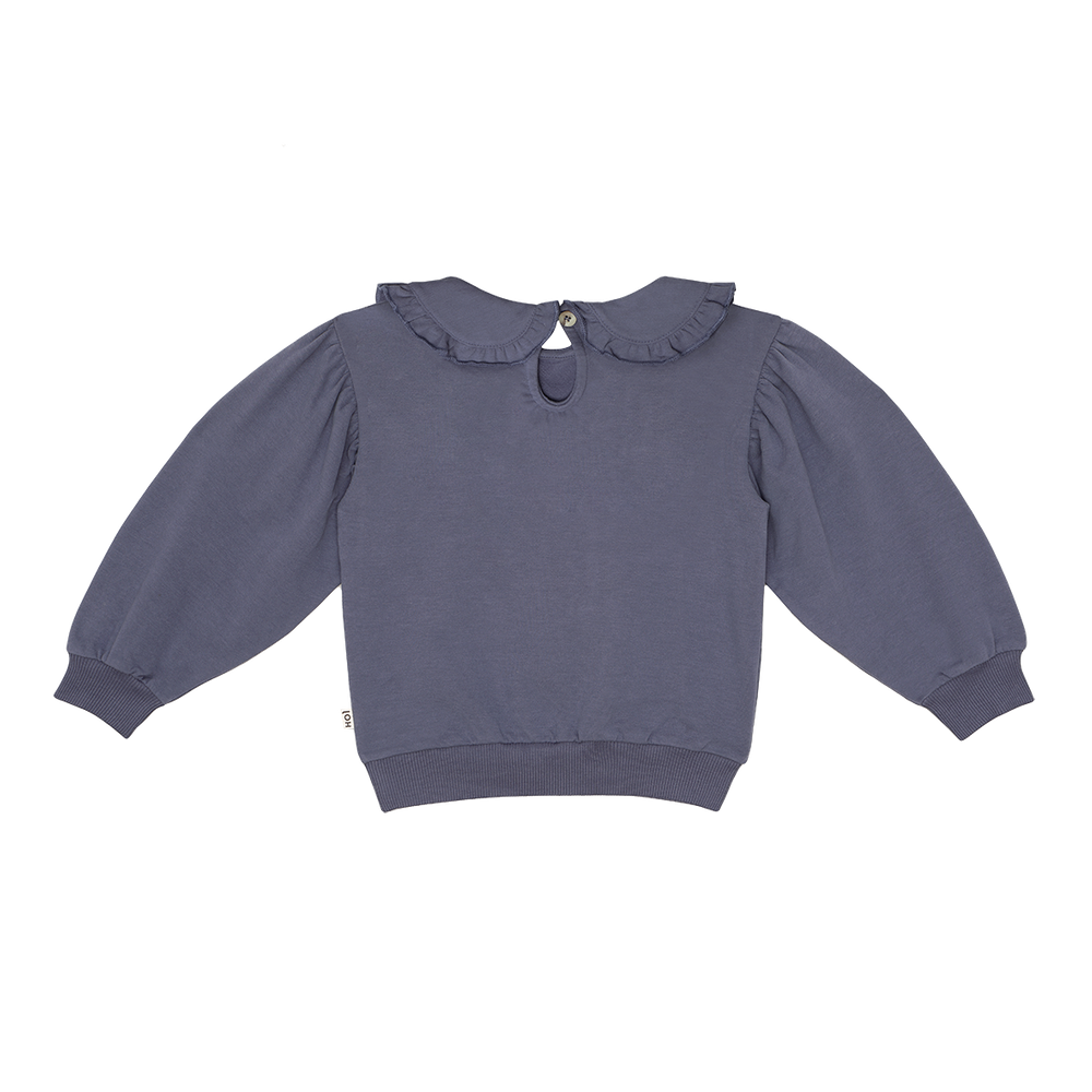 Balloon Collar Sweater in Stardust Blue