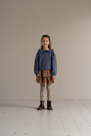 Balloon Collar Sweater in Stardust Blue