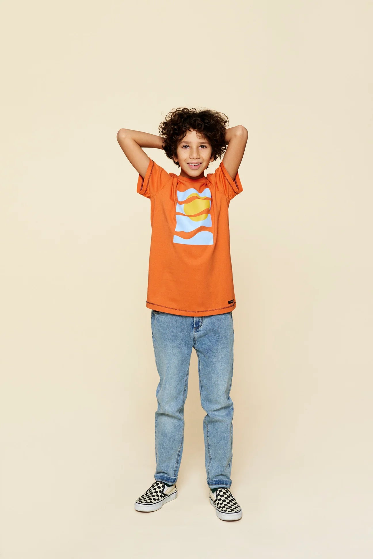 Sky T-Shirt in Apricot Orange
