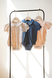 Baby Girl Romper Suit – Gold Stripes