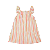 Ruffled Dress  – Gold Stripes