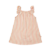 Ruffled Dress  – Gold Stripes