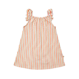 Ruffled Dress  – Gold Stripes