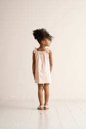 Ruffled Dress  – Gold Stripes