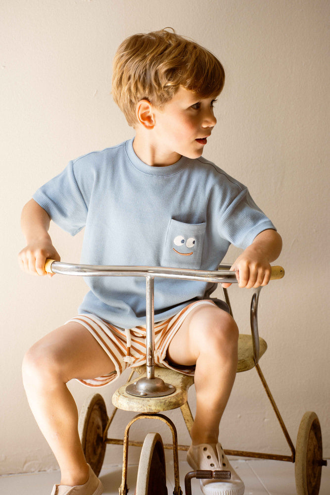 Oversized Pocket Tee – Country Blue