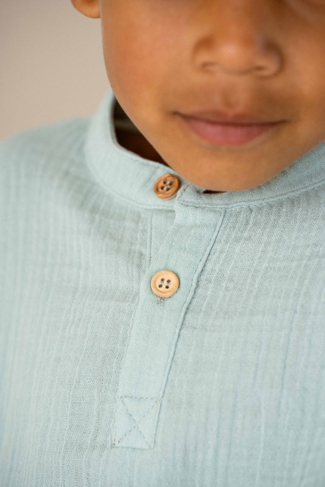 Boys Button Up Shirt – Mint