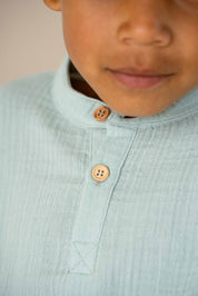 Boys Button Up Shirt – Mint