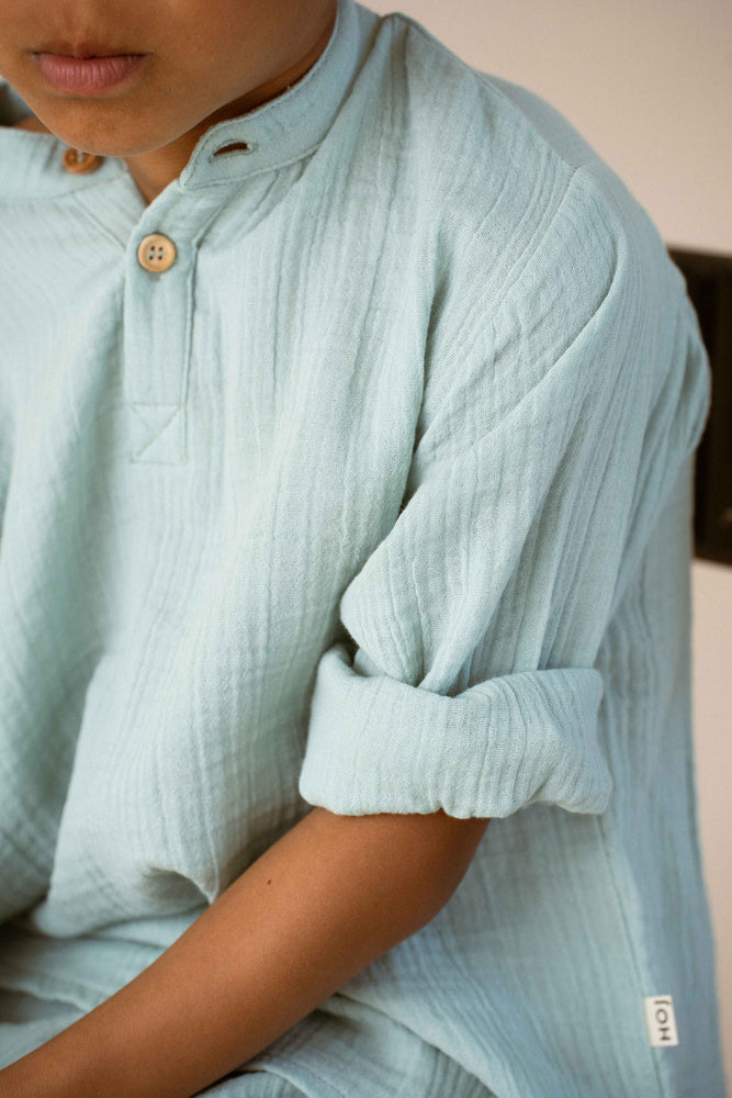 Boys Button Up Shirt – Mint