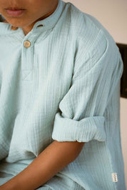 Boys Button Up Shirt – Mint