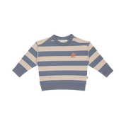 Baby Boy Sweater in Chalk Blue Stripes
