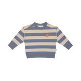 Baby Boy Sweater in Chalk Blue Stripes