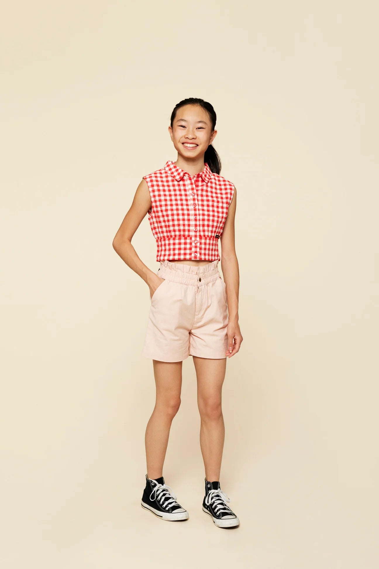 Livia Shorts in Cameo Rose
