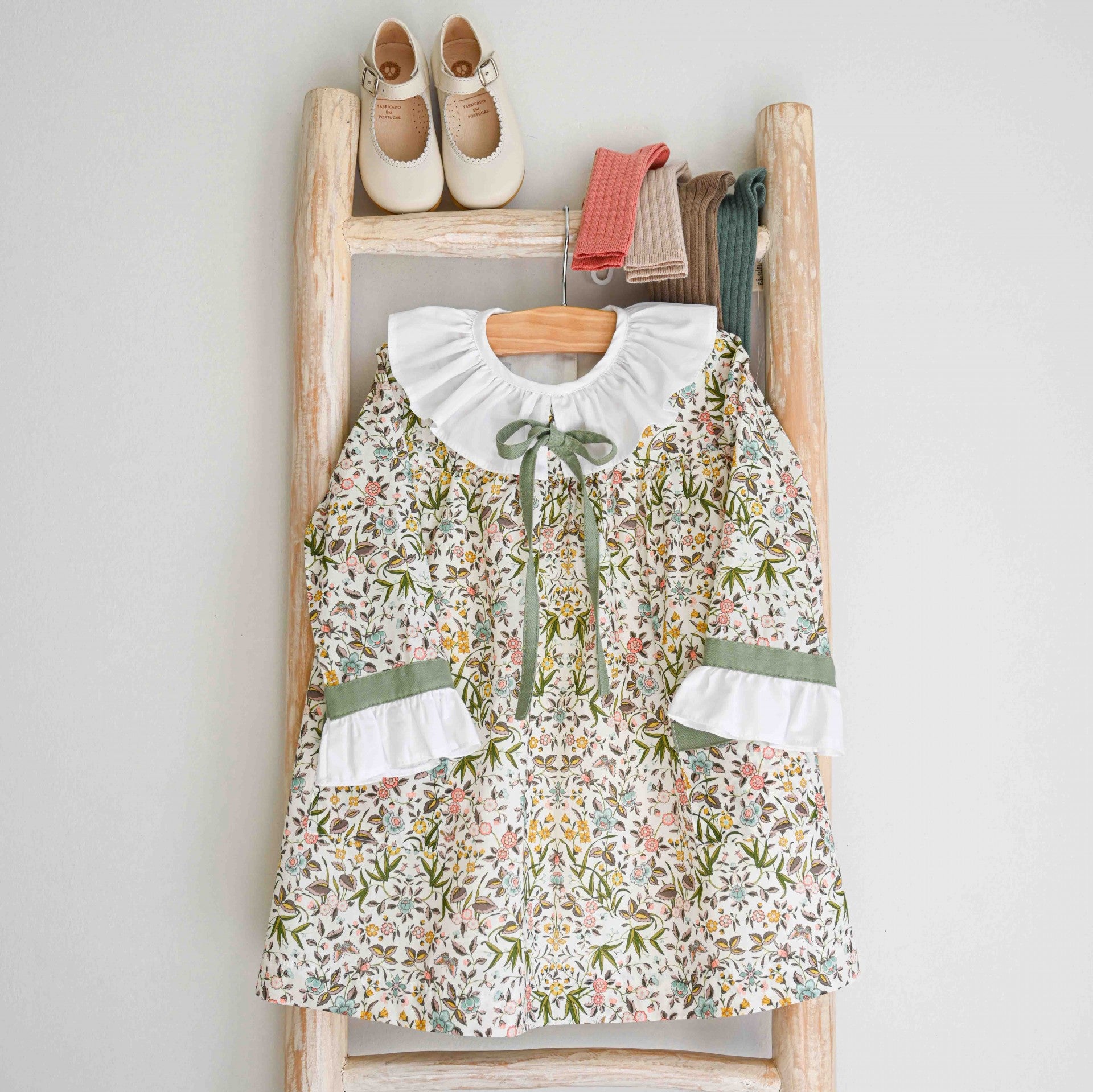 Liberty Floral Dress with Frilly Collar