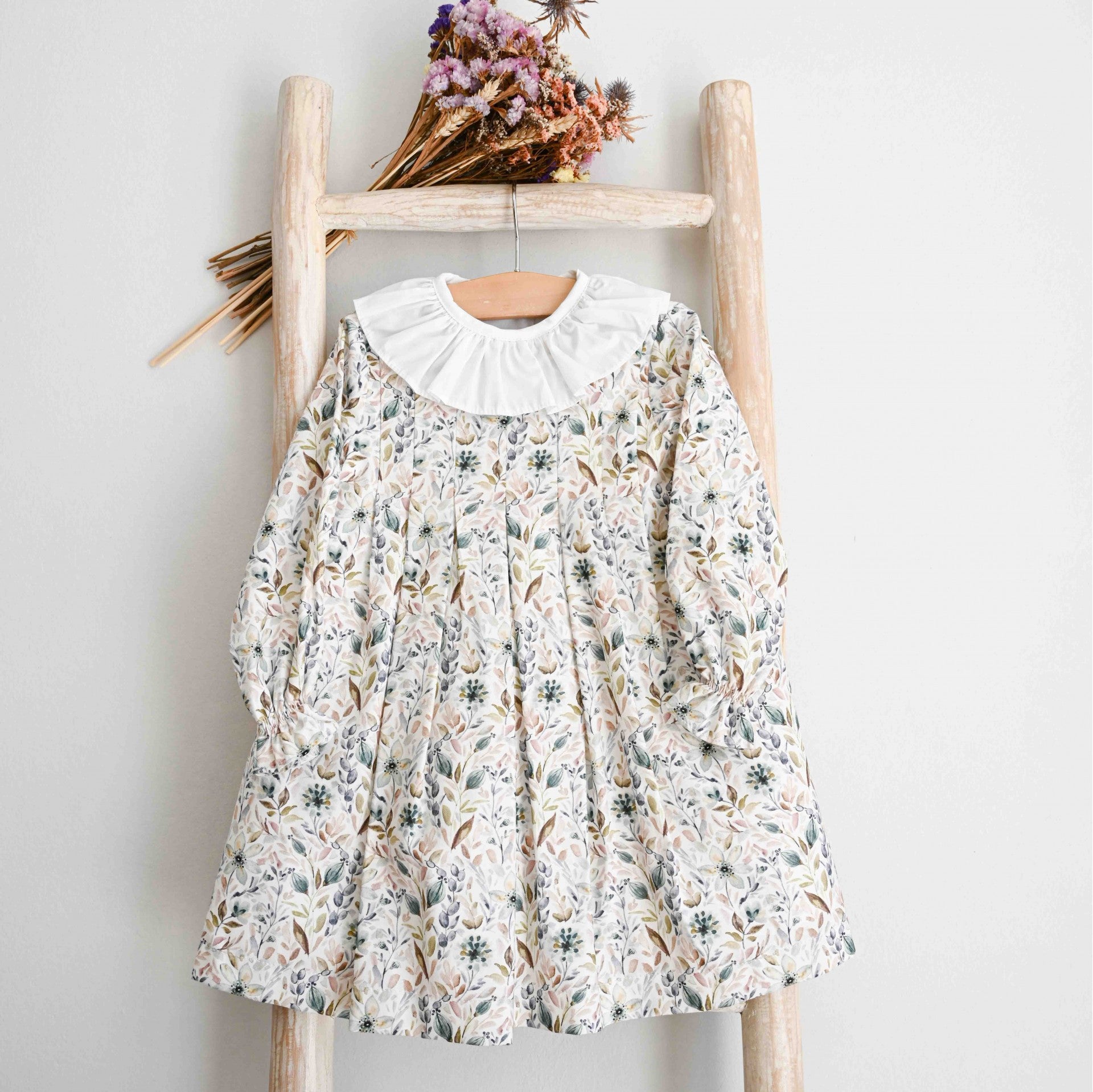 Pleated Floral Dress