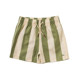 Wide Stripe Swim Shorts - Iguana