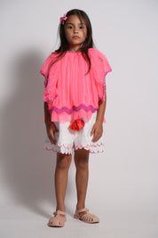 Toula Pleated Cape Blouse