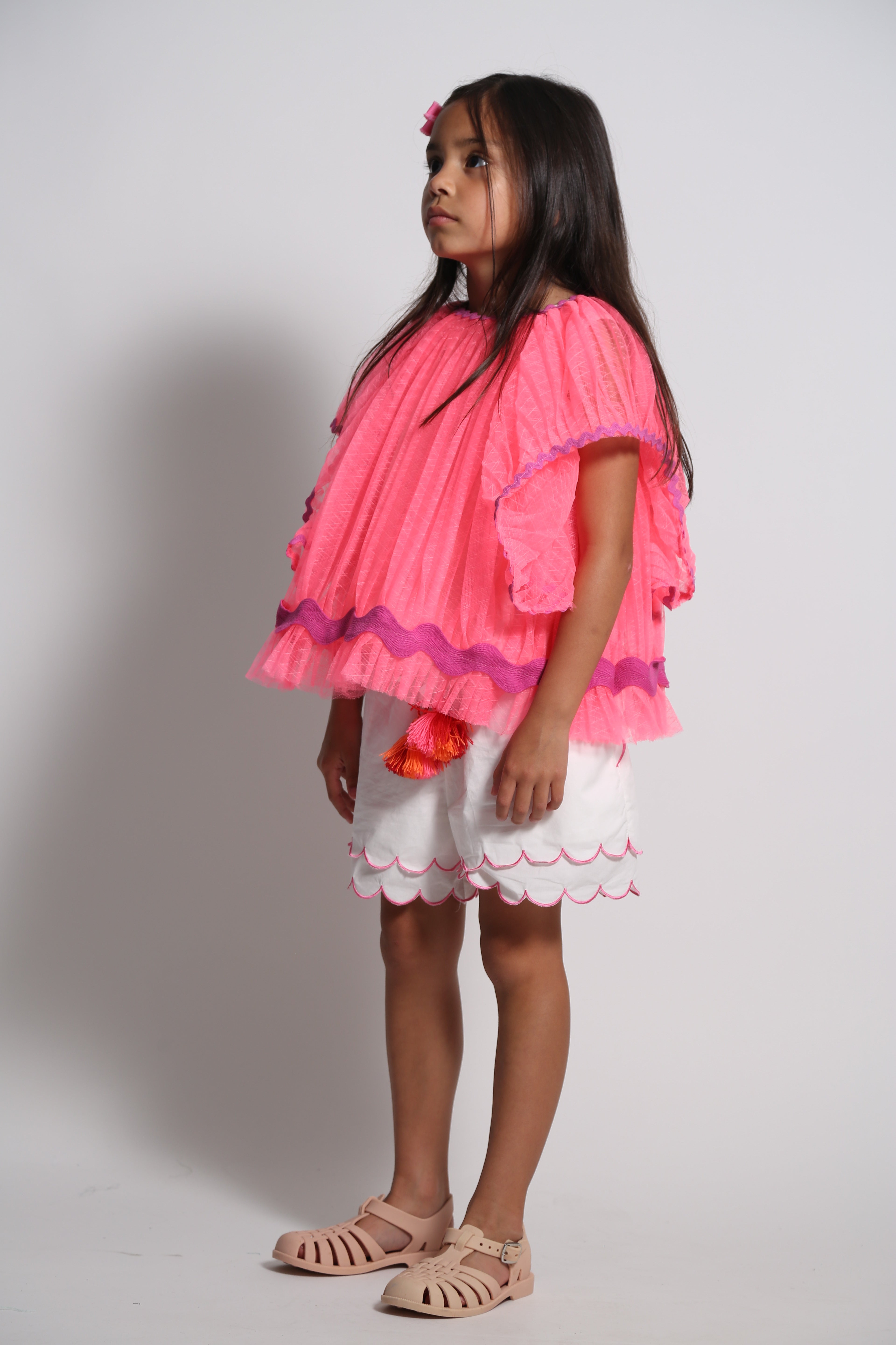 Toula Pleated Cape Blouse