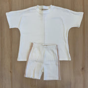 Rib Biker Set – White