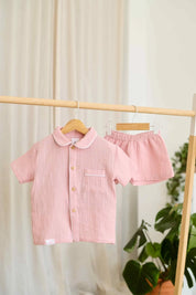 Bambula Organic Cotton Short Sleeve PJ Set – Light Pink