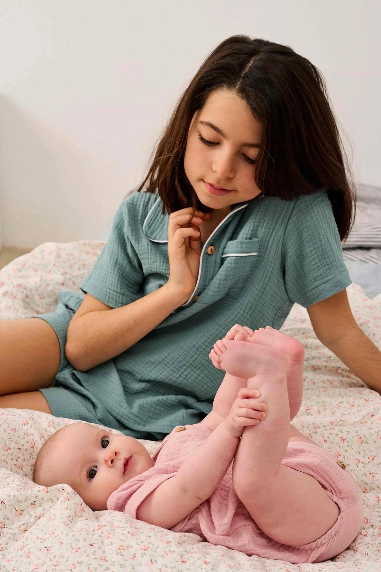 Bambula Organic Cotton Short Sleeve PJ Set – Mint