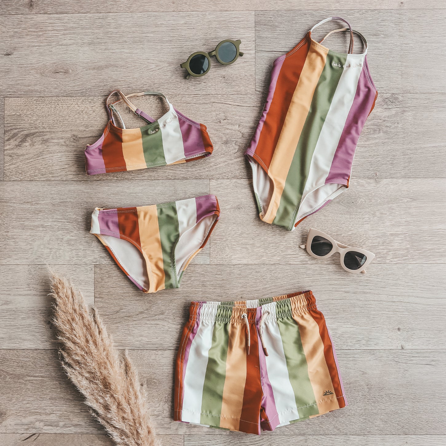 Multi Stripe Swim Shorts - Multicolor