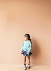 Purple Multi Check Skirt