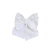 White Hair Bow & Coral Hair Bow