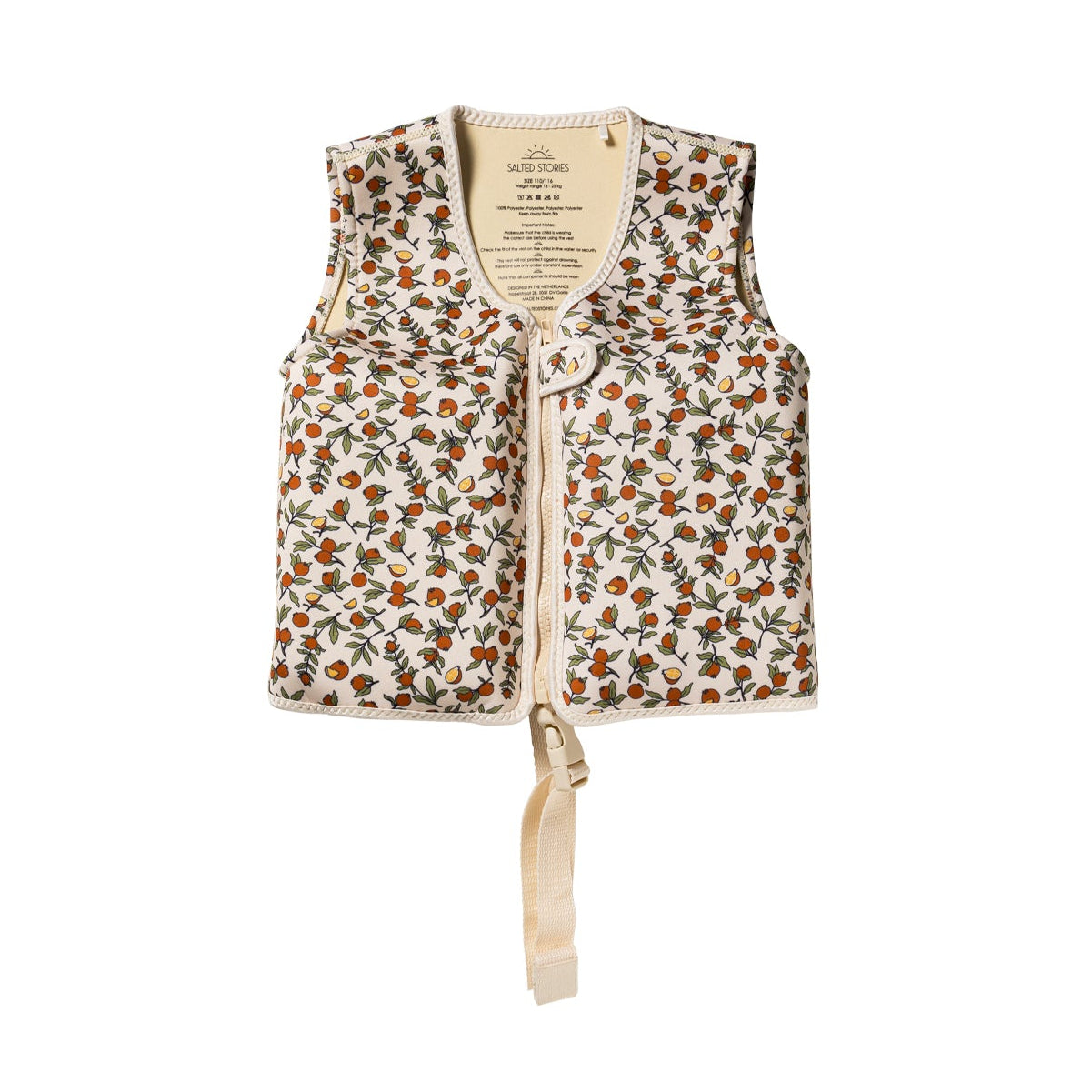 Floral-patterned vest on a white background