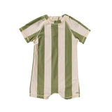 Wide Stripe SS Swimsuit - Iguana