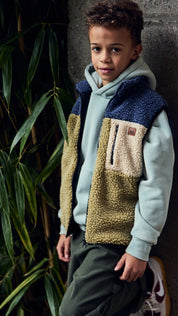 Teddy Reversible Vest – Olive