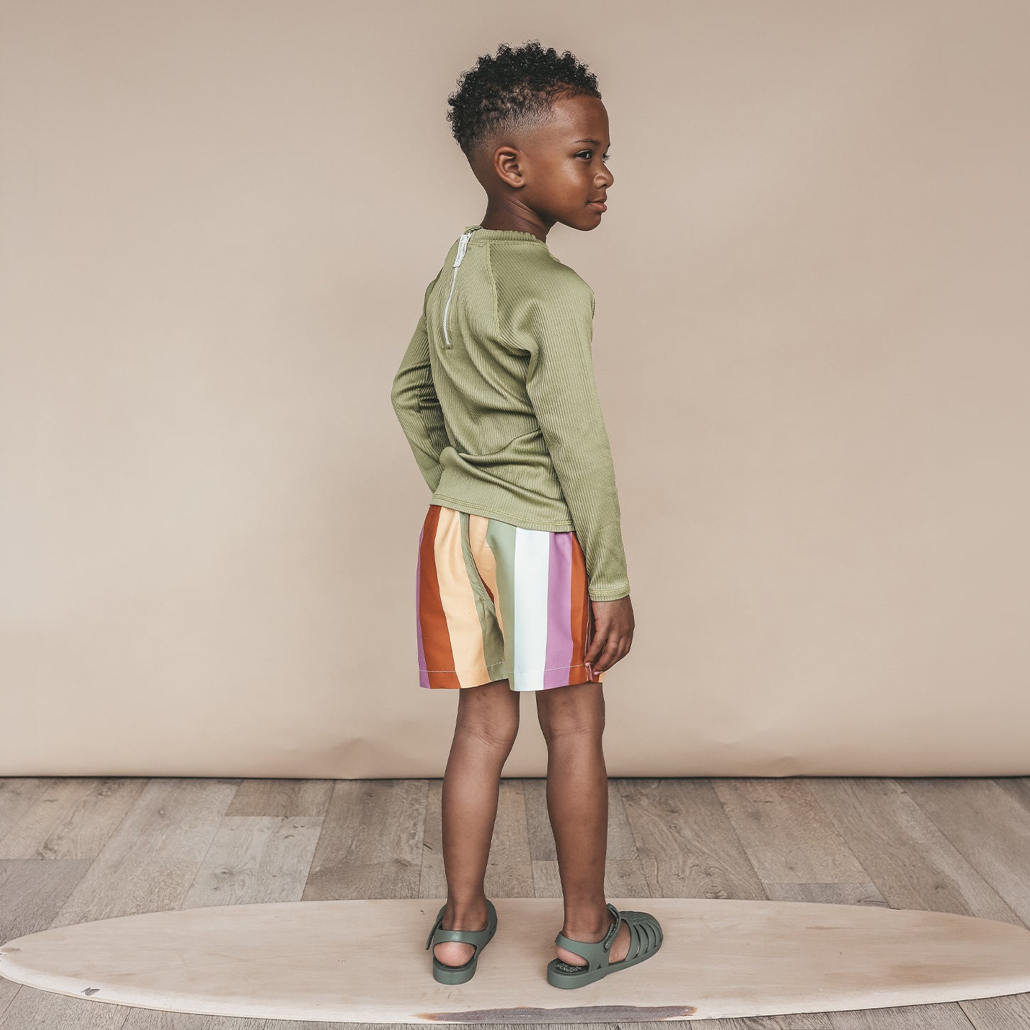 Multi Stripe Swim Shorts - Multicolor