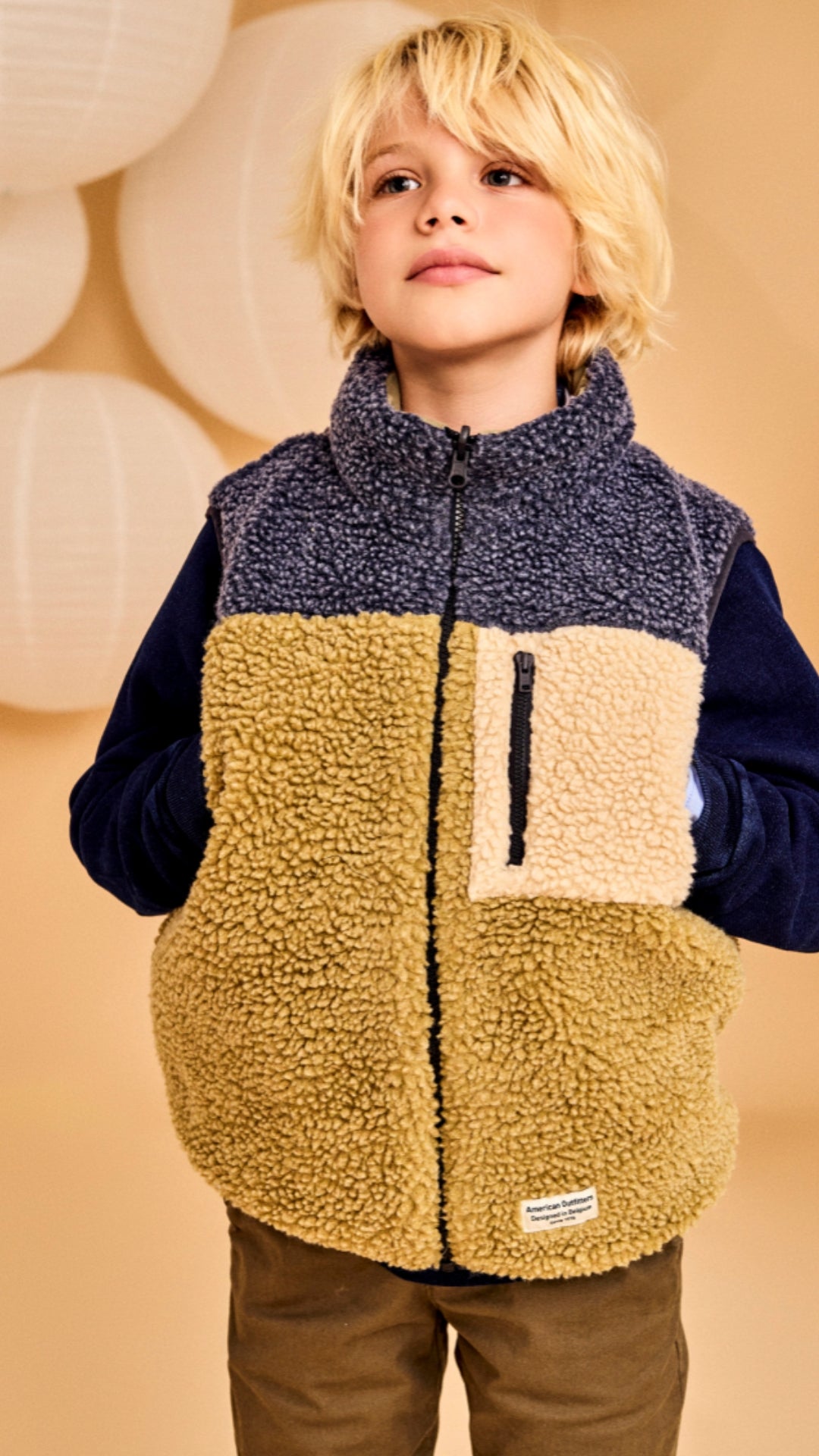 Teddy Reversible Vest – Olive