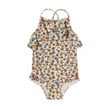 Pomme Flower Swimsuit - White Swan