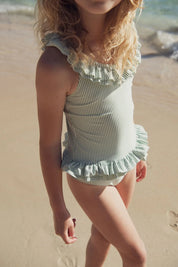 Candy Striped One-Piece Swimsuit