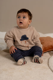 Baby Boy Sweater in French Grey