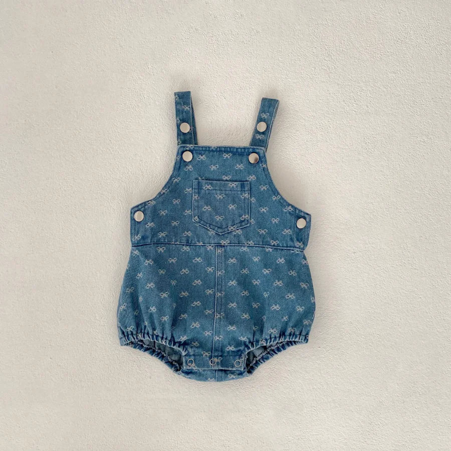 Bow Denim Overalls