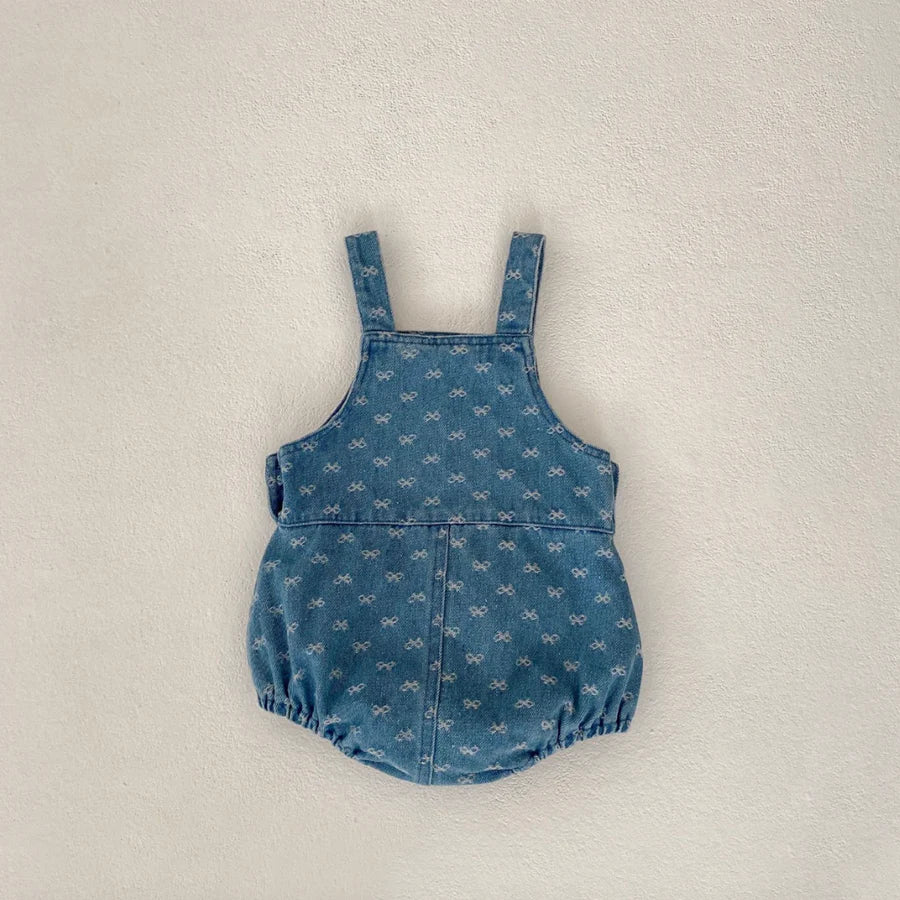 Bow Denim Overalls