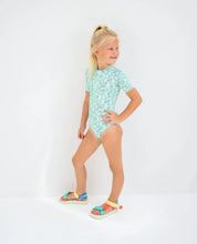 Girls SS Swimsuit - Seagull Breeze