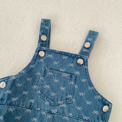 Bow Denim Overalls