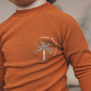 Solid LS Rash Top - Bombay Brown
