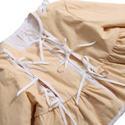 Ophelia Peplum Padded Top – Beige