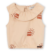Daisy Top in Frappé Print