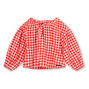 Elisa Blouse in Poppy Check