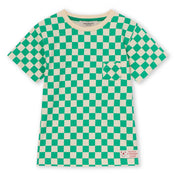 Ed T-Shirt in Holly Green Check