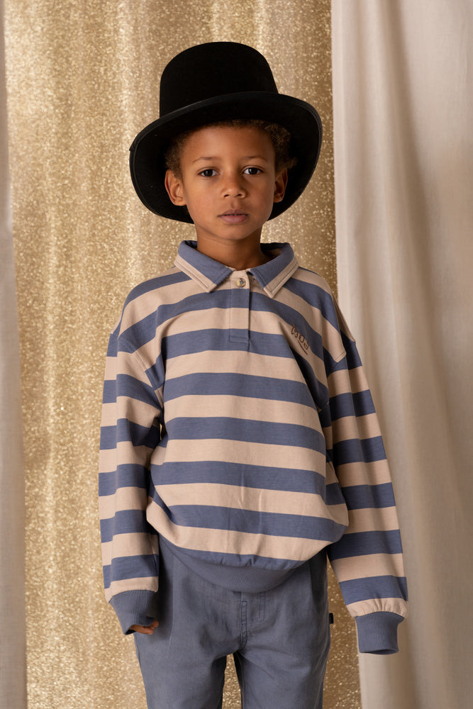 POLO Sweatshirt in Chalk Blue Stripes