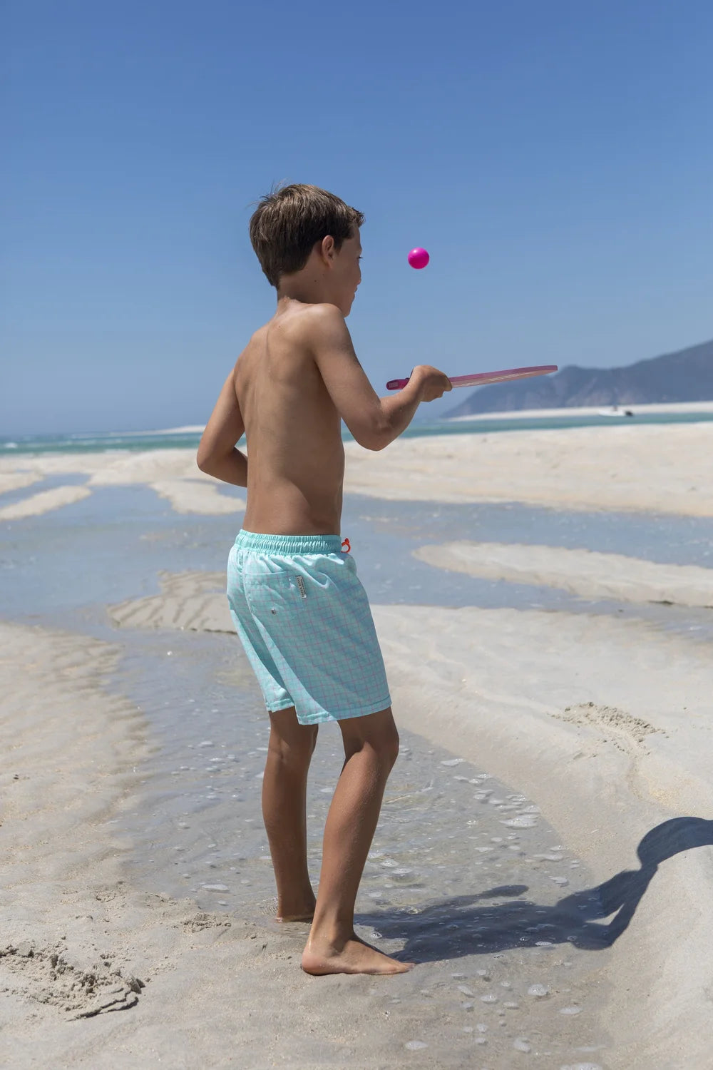 Gingham Splash Classic Swim Shorts