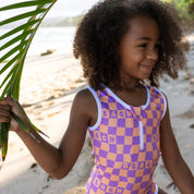 Checkered Beach Swimsuit