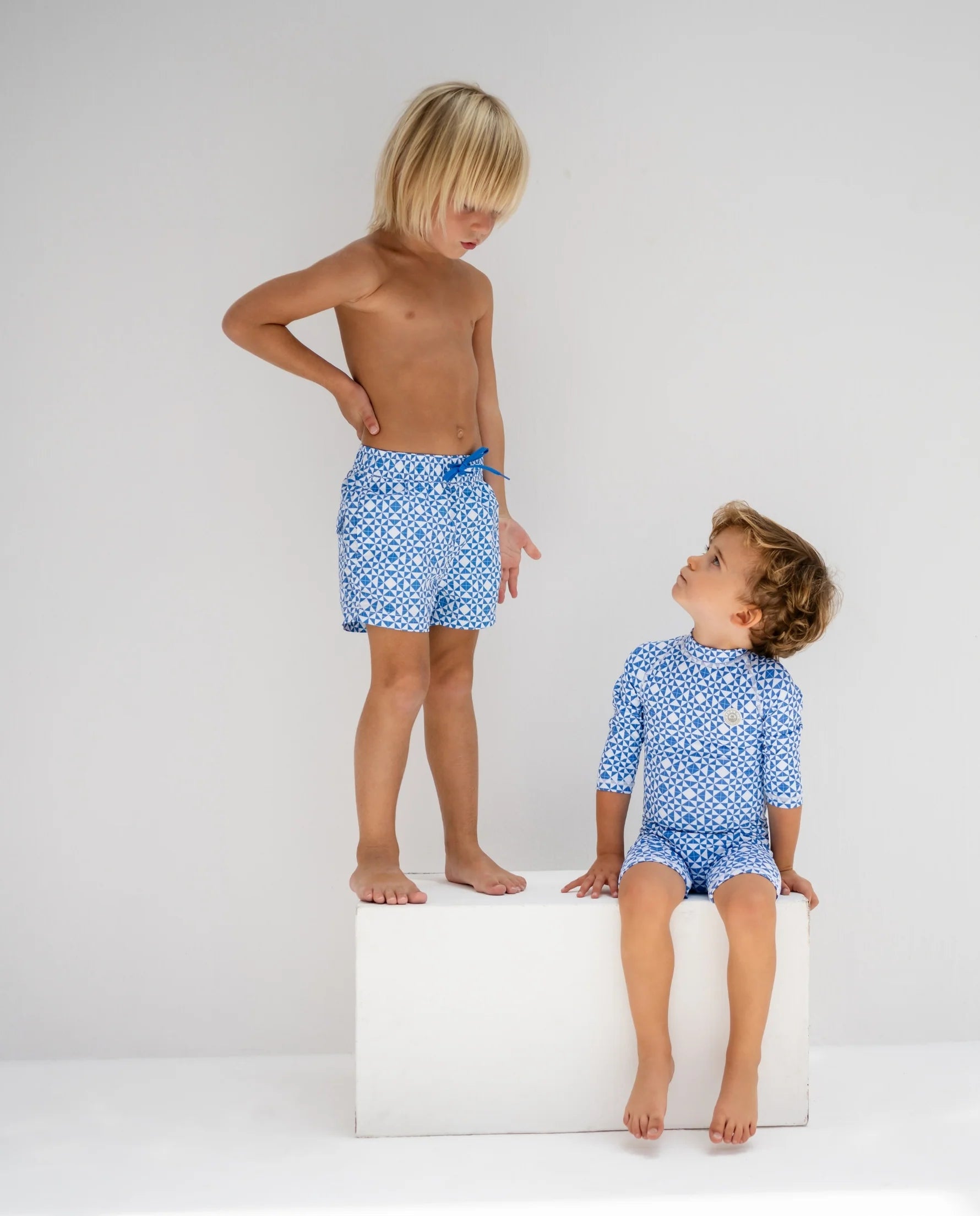 Mediterranean Tiles Swim Shorts