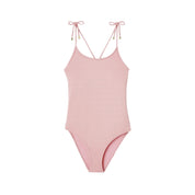 Bahamas Girl’s One-Piece Swimsuit in Light Pink & Gold
