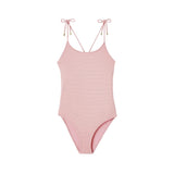 Bahamas Girl’s One-Piece Swimsuit in Light Pink & Gold